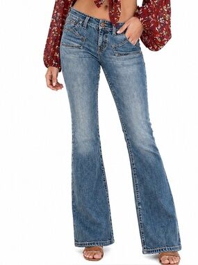 Vintage Y2K GUESS Jeans low rise square front pockets SZ 28" straight leg